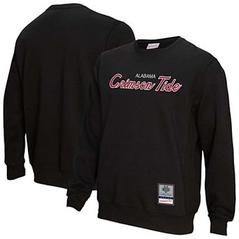 Men's Mitchell & Ness Black Alabama Crimson Tide Elite Script Pullover Sweatshirt