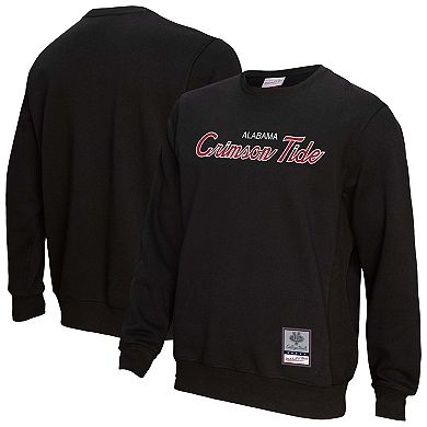 Men's Mitchell & Ness Black Alabama Crimson Tide Elite Script Pullover Sweatshirt