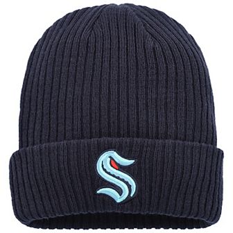 Men's Fanatics Deep Sea Blue Seattle Kraken Logo Cuffed Knit Hat