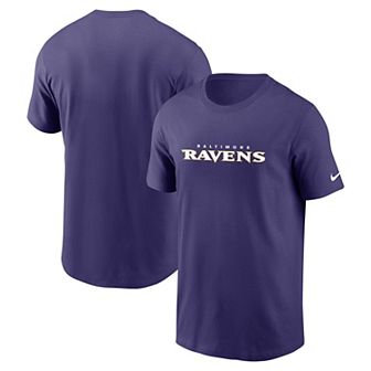 Men's Nike Purple Baltimore Ravens Team Wordmark Essential T-Shirt