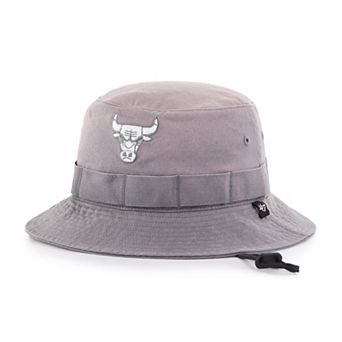 Men's '47 Charcoal Chicago Bulls Buxton Garment Washed Bucket Hat