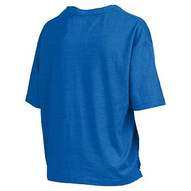 Women's Pressbox Royal Kentucky Wildcats Nelson Arch Over Logo Waist Length Oversized Slub T-Shirt