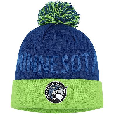 Men's Navy Minnesota Lynx Primary Logo Cuffed Beanie with Pom
