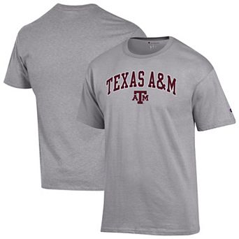 Men's Champion Heather Gray Texas A&M Aggies Arch Over Logo T-Shirt