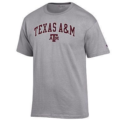 Men's�Champion Heather Gray Texas A&M Aggies Arch Over Logo T-Shirt