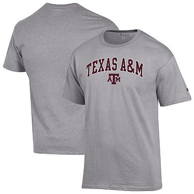 Men's�Champion Heather Gray Texas A&M Aggies Arch Over Logo T-Shirt