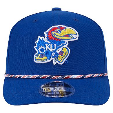 Men's New Era Royal Kansas Jayhawks Game Day Multi-Rope 9SEVENTY Stretch-Snap Hat