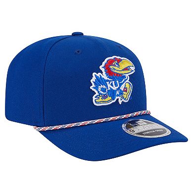 Men's New Era Royal Kansas Jayhawks Game Day Multi-Rope 9SEVENTY Stretch-Snap Hat