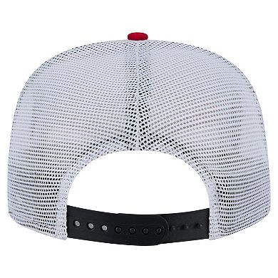 Men's New Era Black/Red Detroit Red Wings Throwback V-Dye Adjustable Golfer Hat