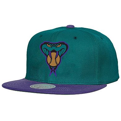 Men's Mitchell & Ness Teal Arizona Diamondbacks Cooperstown Collection Basic Flip Snapback Hat