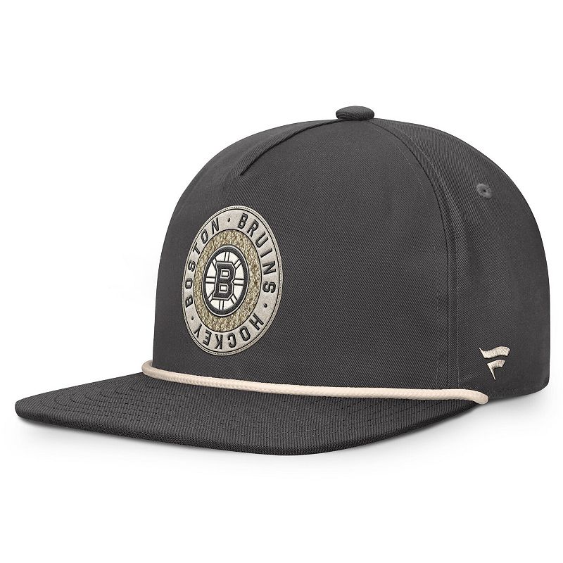 Men's Fanatics Charcoal Boston Bruins Closer Adjustable Hat