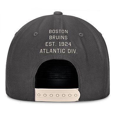 Men's Fanatics Charcoal Boston Bruins Closer Adjustable Hat