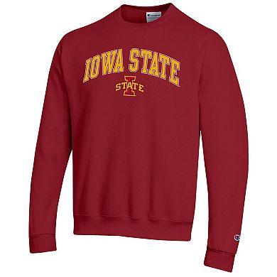 Men's�Champion Cardinal Iowa State Cyclones Arch Over Logo Pullover Sweatshirt