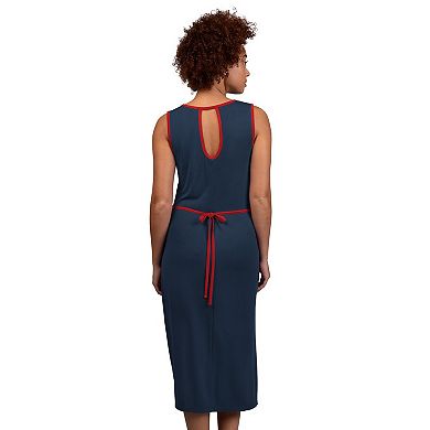 Women's G-III 4Her by Carl Banks Navy Atlanta Braves Center Field Maxi Dress