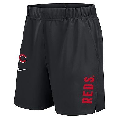 Men's Nike Black Cincinnati Reds Woven Victory Performance Shorts
