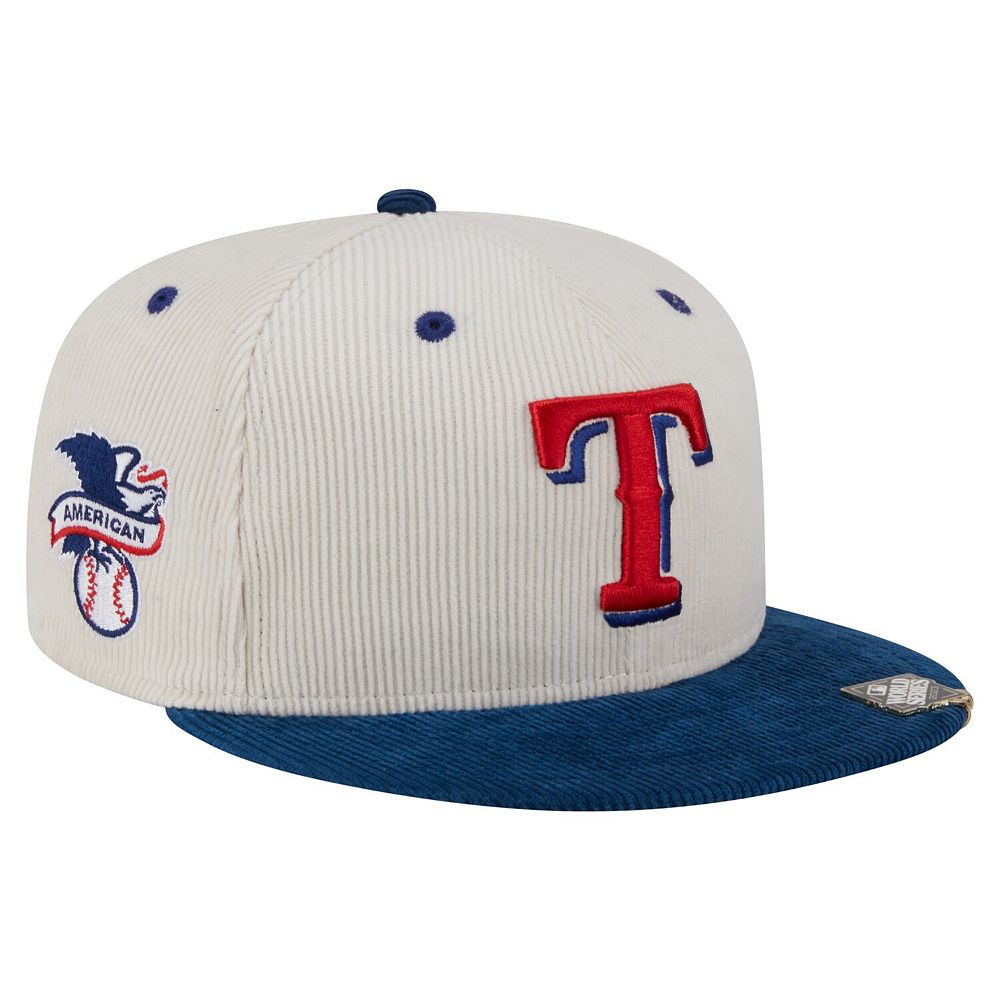 Men's New Era Cream/Royal Texas Rangers Two-Tone Corduroy 59FIFTY ...