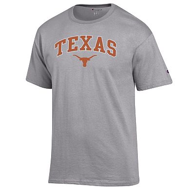 Men's Champion Heather Gray Texas Longhorns Arch Over Logo T-Shirt