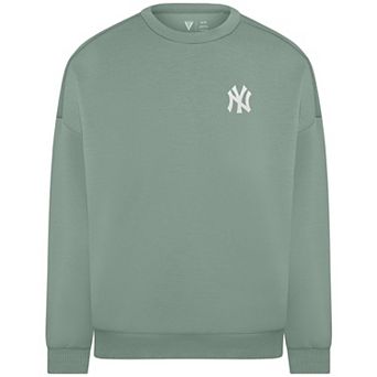Women's Levelwear Sage Green New York Yankees Luxe Signature Tri-Blend Pullover Sweatshirt