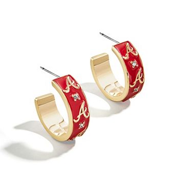 WEAR By Erin Andrews x BaubleBar Atlanta Braves Enamel Hoop Earrings