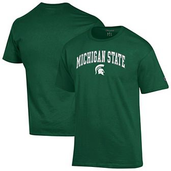 Men's Champion Green Michigan State Spartans Arch Over Logo T-Shirt