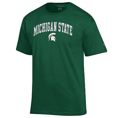 Men's Champion Green Michigan State Spartans Arch Over Logo T-Shirt