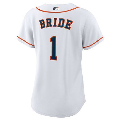 Women's Nike White Houston Astros #1 Bride Home Replica Jersey