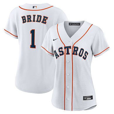 Women's Nike White Houston Astros #1 Bride Home Replica Jersey