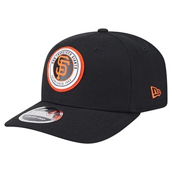 Men's New Era Black San Francisco Giants Circle Patch 9SEVENTY Stretch-Snap Hat
