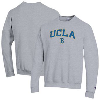 Men's Champion Heather Gray UCLA Bruins Arch Over Logo Pullover Sweatshirt