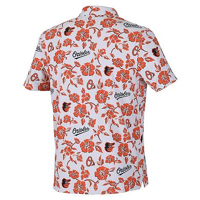 Men's Reyn Spooner White Baltimore Orioles Pua Performance Polo