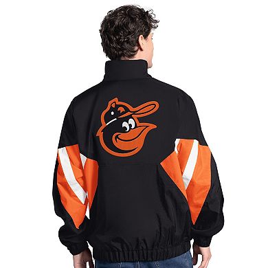 Men's�Starter Black Baltimore Orioles Cooperstown Chief Half-Zip Pullover