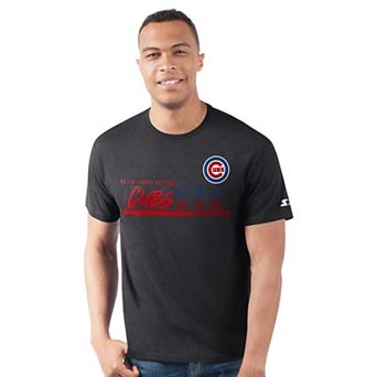 Men's Starter Heather Black Chicago Cubs Prime Time Team T-Shirt