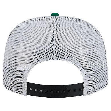 Men's New Era Black/Kelly Green Boston Celtics Throwback Dye Golfer Snapback Hat