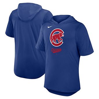 Men's Nike Royal Chicago Cubs Tri-Blend Hoodie T-Shirt