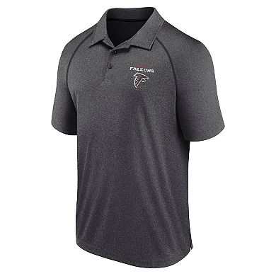 Men's Heather Charcoal Atlanta Falcons Making Waves Raglan Polo