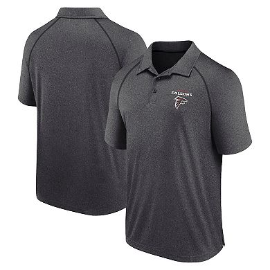 Men's Heather Charcoal Atlanta Falcons Making Waves Raglan Polo