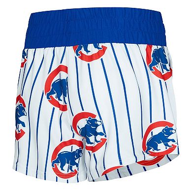 Women's Concepts Sport White Chicago Cubs Pinstripe Record Tank & Short Set