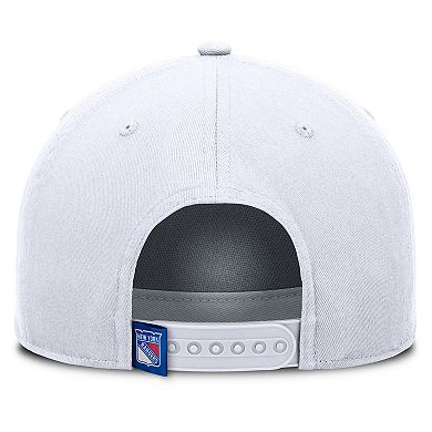 Men's Fanatics White New York Rangers Rope A-Frame Adjustable Hat