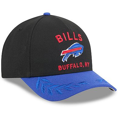 Men's New Era Black/Royal Buffalo Bills 2025 NFL Draft 9FORTY A-Frame M-Crown Adjustable Hat