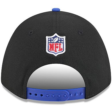 Men's New Era Black/Royal Buffalo Bills 2025 NFL Draft 9FORTY A-Frame M-Crown Adjustable Hat
