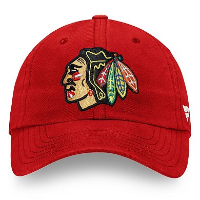 Men's Fanatics Red Chicago Blackhawks Core Vintage Fundamental Adjustable Hat
