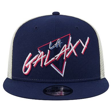 Men's New Era Navy LA Galaxy Neon 9FIFTY Snapback Hat