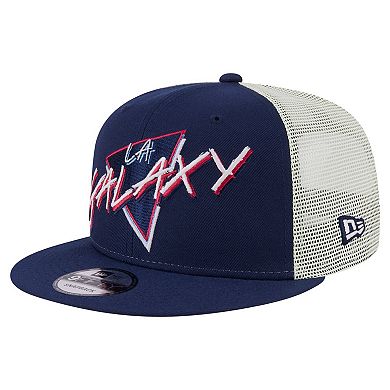 Men's New Era Navy LA Galaxy Neon 9FIFTY Snapback Hat