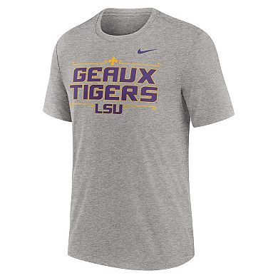 Men's Nike Heather Gray LSU Tigers Campus Local Tri-Blend T-Shirt