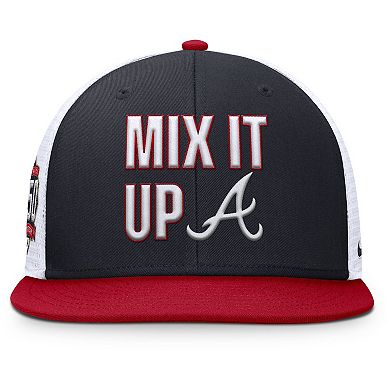 Men's Nike Navy/Red Atlanta Braves Pro Performance Trucker Snapback Hat