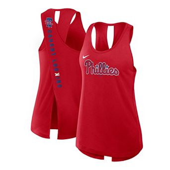 Women's Nike Red Philadelphia Phillies Crisscross Performance Tank Top