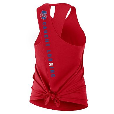 Women's Nike Red Philadelphia Phillies Crisscross Performance Tank Top