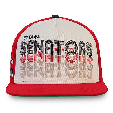 Men's Fanatics Cream/Red Ottawa Senators True Classic Snapback Hat
