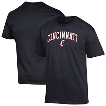 Men's Champion Black Cincinnati Bearcats Arch Over Logo T-Shirt