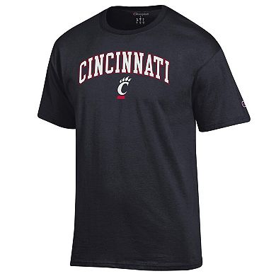 Men's�Champion Black Cincinnati Bearcats Arch Over Logo T-Shirt
